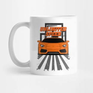 Unlimited Speed with Lambo Aventador Mug